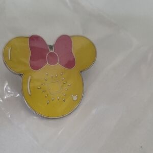 Disney Minnie Mouse Yellow and Pink Bow Pin